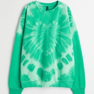 Women's Green Oversized Sweatshirt Size M